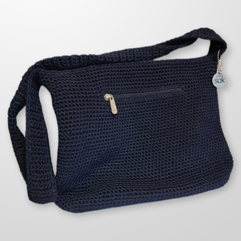The Sak Navy Blue Crochet Purse